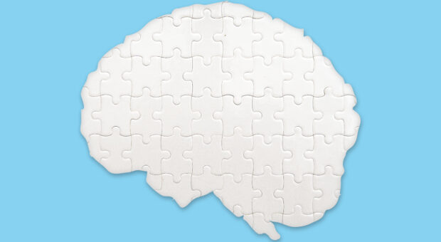 Gehirn in Form eines Puzzles