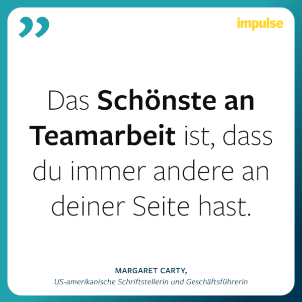 Zitat von Margaret Carty über Teamarbeit